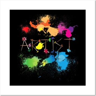 Artist Messy Painters Funny Paint Splatter Art Posters and Art